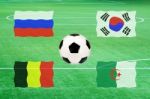 Flag Of Group H Soccer World Cup 2014 Stock Photo