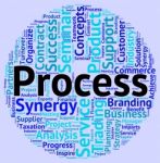 Process Word Means Words Operation And Job Stock Photo