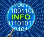 Info Online Indicates Internet Help And Information Stock Photo