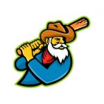 Miner Baseball Player Mascot Stock Photo