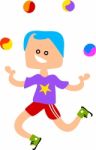 Juggling Boy Stock Photo