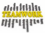 3d Imagen A Word Cloud Of Teamwork Related Items Stock Photo