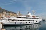 Expensive Yacht In Monte Carlo Harbour Stock Photo