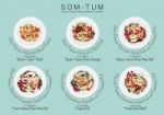 Business Food, Menu Set Of Papaya Salad Or Som Tum,thai Food Stock Photo