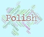Polish Language Shows Vocabulary Word And Lingo Stock Photo