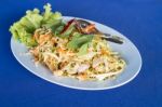 Thai Spicy Salad With Prawn Stock Photo