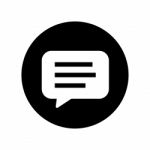 Chat Icon In Speech Bubble -  Iconic Design Stock Photo