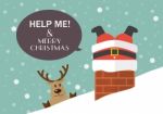 Help Me And Merry Christmas Stock Photo
