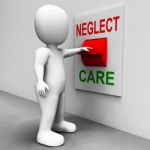 Neglect Care Switch Shows Neglecting Or Caring Stock Photo