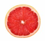 Half Of Grapefruit Isolated On The White Background Stock Photo