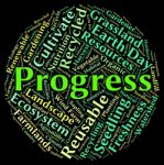 Progress Word Shows Development Improvement And Text Stock Photo