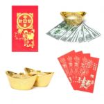 Chinese Red Envelopes And Gold Stock Photo
