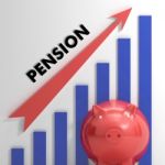 Raising Pension Chart Shows Improvement Stock Photo