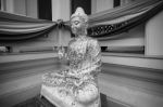 Black And White Buddha Statue Stock Photo