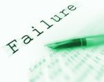 Failure Word Displays Unsuccessful Deficient Or Underachieving Stock Photo
