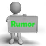 Rumor Sign Means Spreading False Information And Gossip Stock Photo