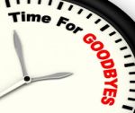 Time For Goodbyes Message Meaning Farewell Or Bye Stock Photo