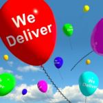 We Deliver Balloons Stock Photo