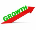 Increase Growth Indicates Rising Advance And Arrow Stock Photo