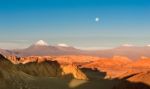 Volcanoes Licancabur And Juriques, Cordillera De La Sal, Atacama Stock Photo