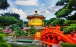The Golden Pavilion Of Absolute Perfection In Nan Lian Garden In Chi Lin Nunnery, Hong Kong Stock Photo