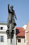 Piotr Skarga Statue In Krakow Stock Photo