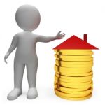Savings Money Represents Real Estate And Apartment 3d Rendering Stock Photo