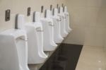 New Row Of Outdoor Urinals Men Public Toilet Stock Photo