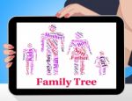 Family Tree Shows Blood Relative And Children Stock Photo