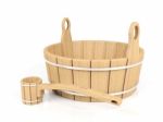 Wooden Bucket And Dipper Stock Photo