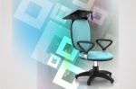 Graduation Hat In Office Chair Stock Photo