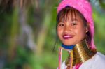 Karen Tribal Girl From Padaung Long Neck Hill Tribe Village Stock Photo