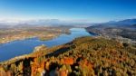Sunny Autumn Day On The Lake In Mountains Of South Austria Stock Photo