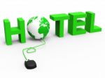 Hotel Global Indicates World Wide Web And Accommodation Stock Photo