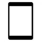  Drawing Black Digital Tablet White Blank Screen Stock Photo