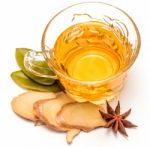 Healthy Ginger Tea Represents Cup Spices And Refreshing Stock Photo