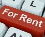 For Rent Key Means Lease Or Rental
 Stock Photo