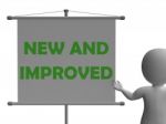 New And Improve Board Shows Innovation And Improvement Stock Photo