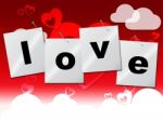 Heart Love Represents Valentine Day And Compassionate Stock Photo