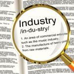 Industry Definition Magnifier Stock Photo