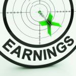 Earnings Shows Money From Employment Profit Income Stock Photo