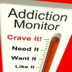 Addiction Monitor Stock Photo