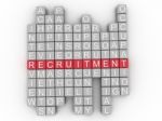 3d Recruitment Word Cloud Concept - Illustration Stock Photo