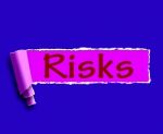 Risks Word Means Investing Online Profit And Loss Stock Photo