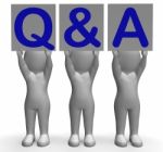 Q&a Banners Shows Online Support And Assistance Stock Photo