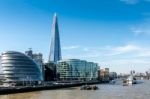 View Of City Hall And The Shard In London Stock Photo