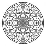 Outline Mandala Decorative Round Ornament, Hand Drawn Style - Ve Stock Photo