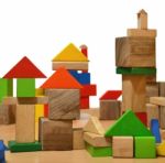 City Of Wooden Cubes Stock Photo