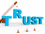 Build Trust Indicates Believe In 3d Rendering Stock Photo