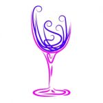 Wine Glass Represents Winetasting Alcoholic And Celebrations Stock Photo